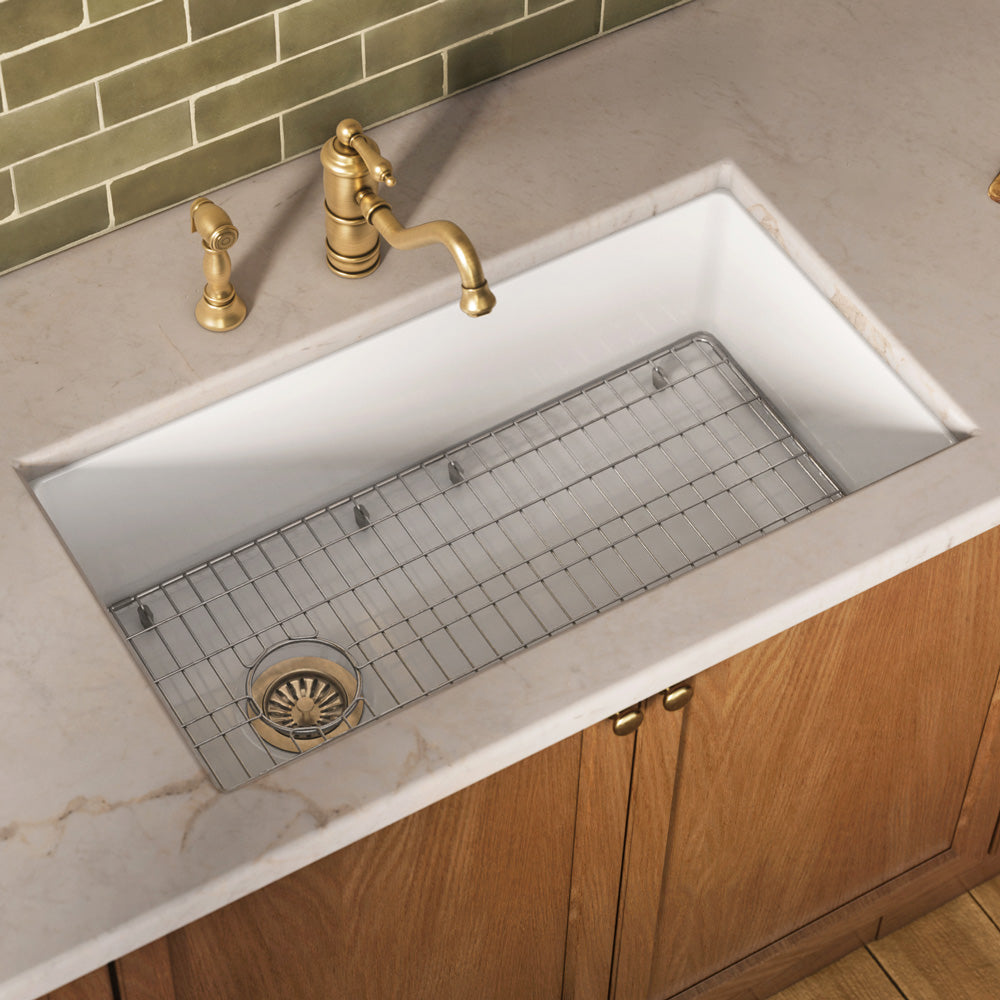 トップス house on the hill S/STee 80cm Undermount/drop-in single bowl fireclay kitchen sinks, stainless
