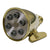 Showerhaus Small Round Showerhead with 6 Spray Jets - Solid Brass Construction with Adjustable Ball Joint