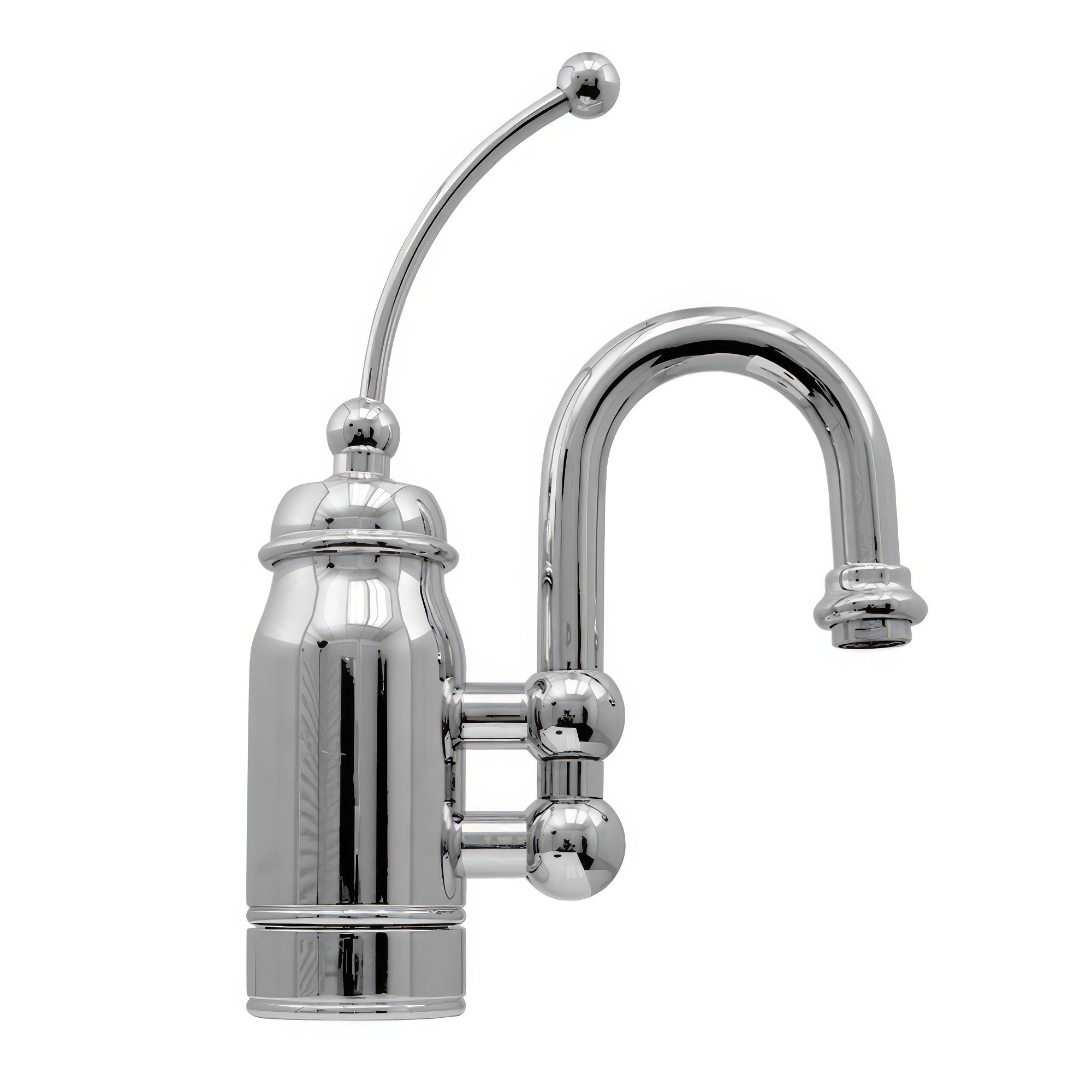 Baby Horizon Single Handle Entertainment/Prep Faucet with Curved Extended Stick Handle and Curved Swivel Spout