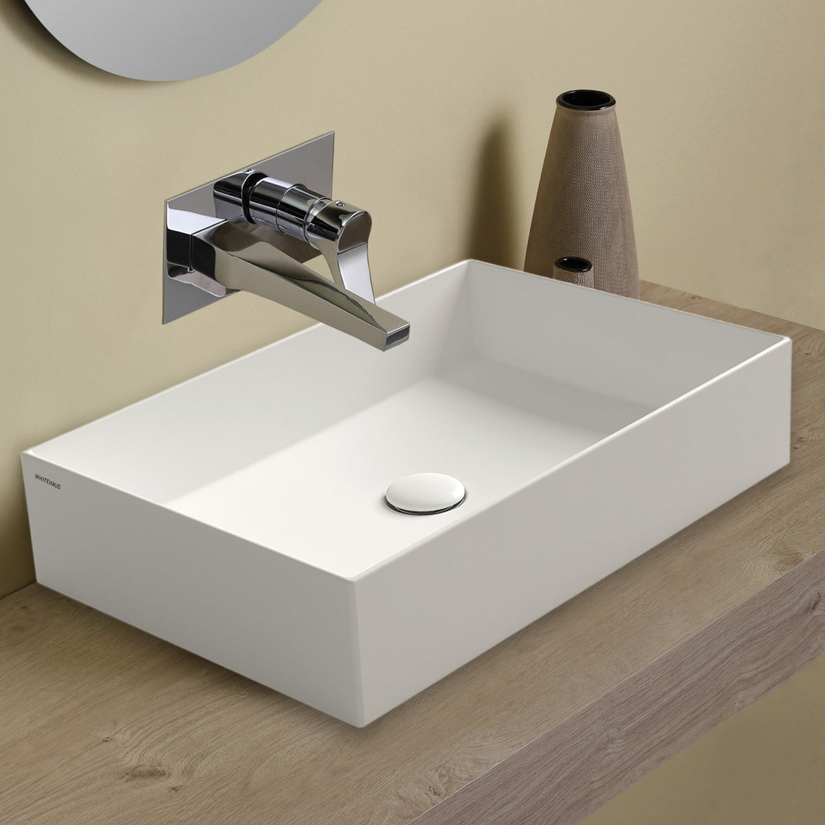 Large Rectangular Above Mount Basin/ Vessel Sink