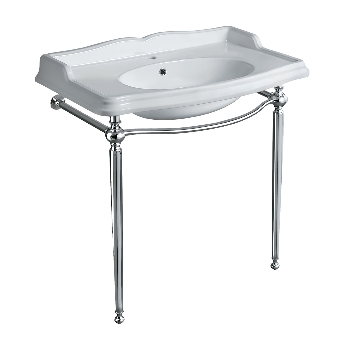 35&quot; Large Rectangular Wall Mount Console Sink with Front Towel Bar