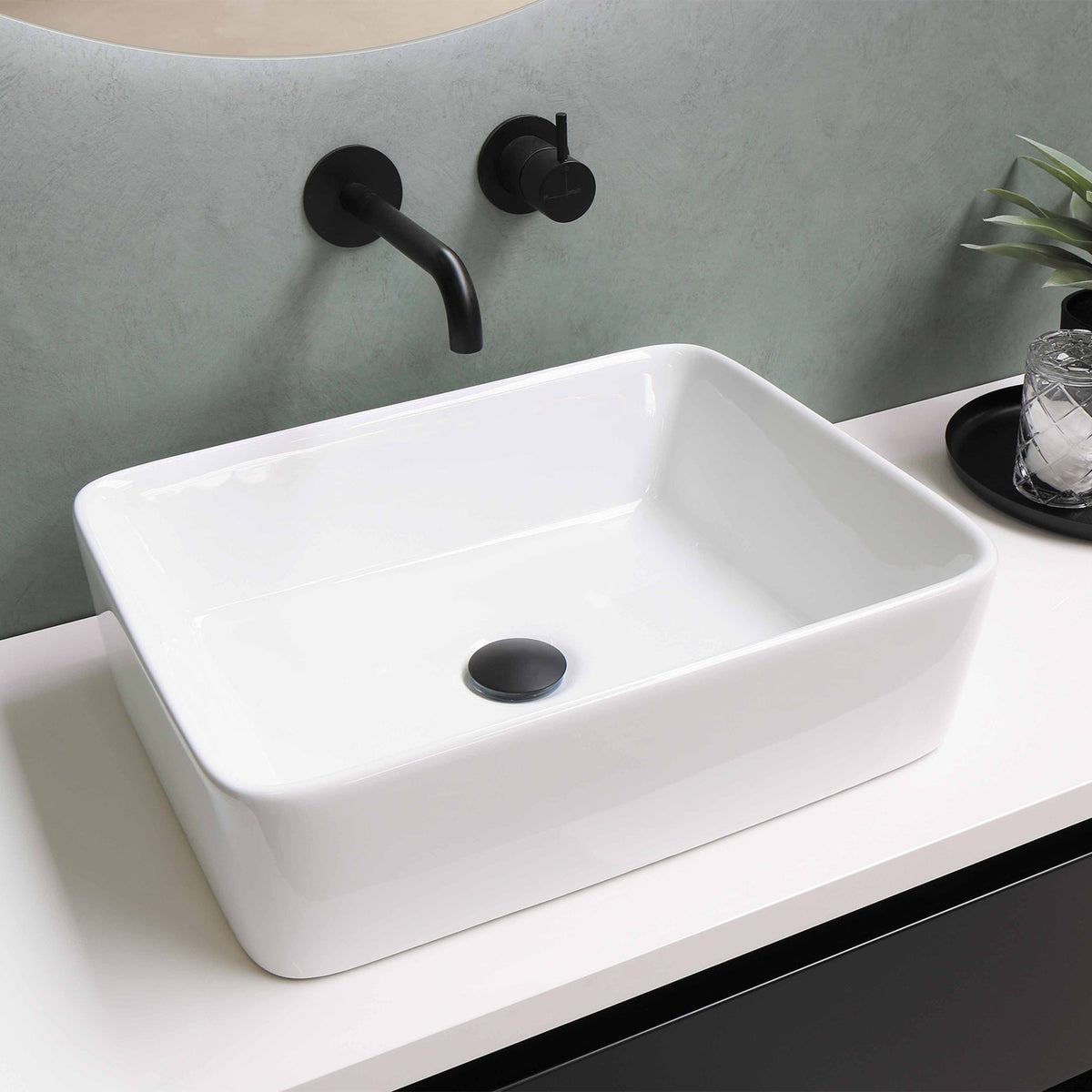 22&quot; Rectangular Above Mount Basin