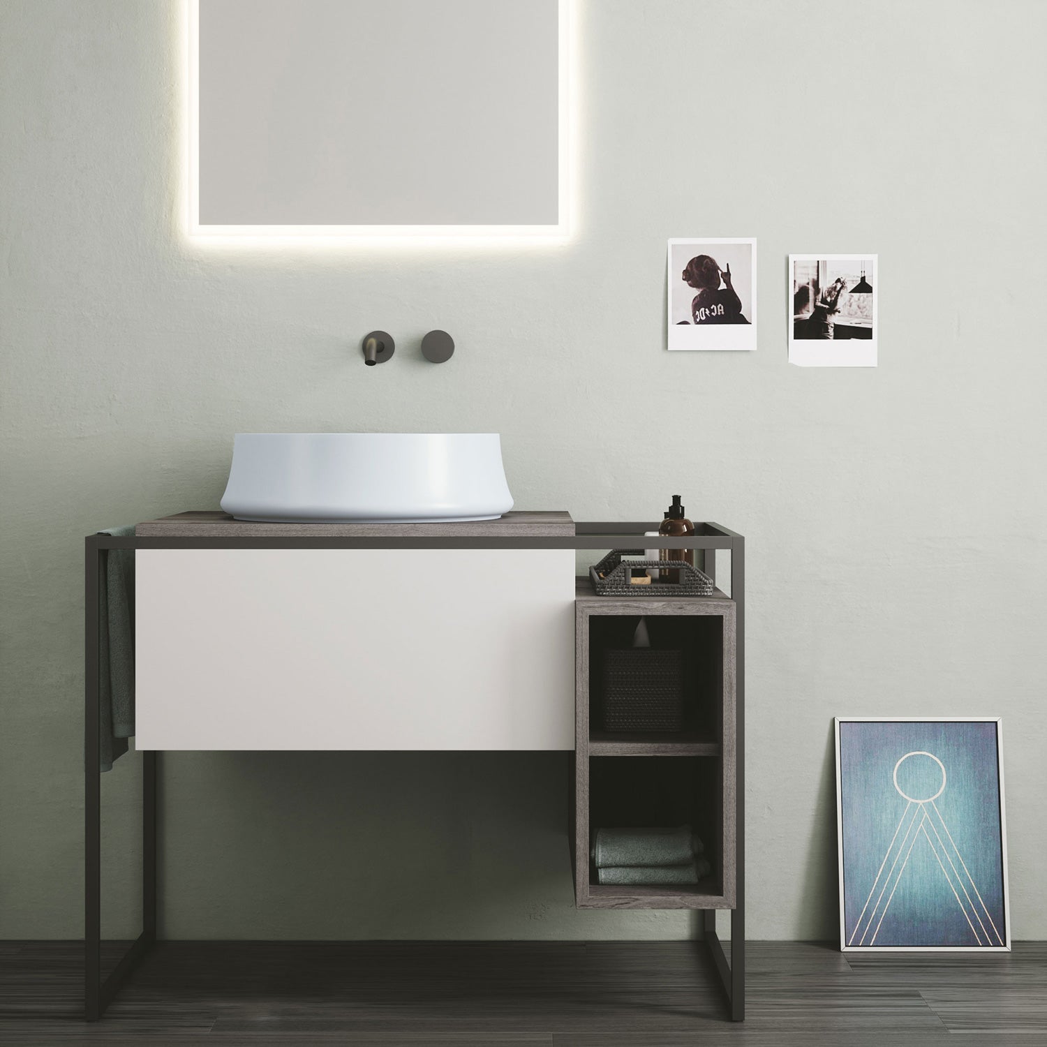 Above Mount/ Vessel Lavatory Basin With Center Drain Location