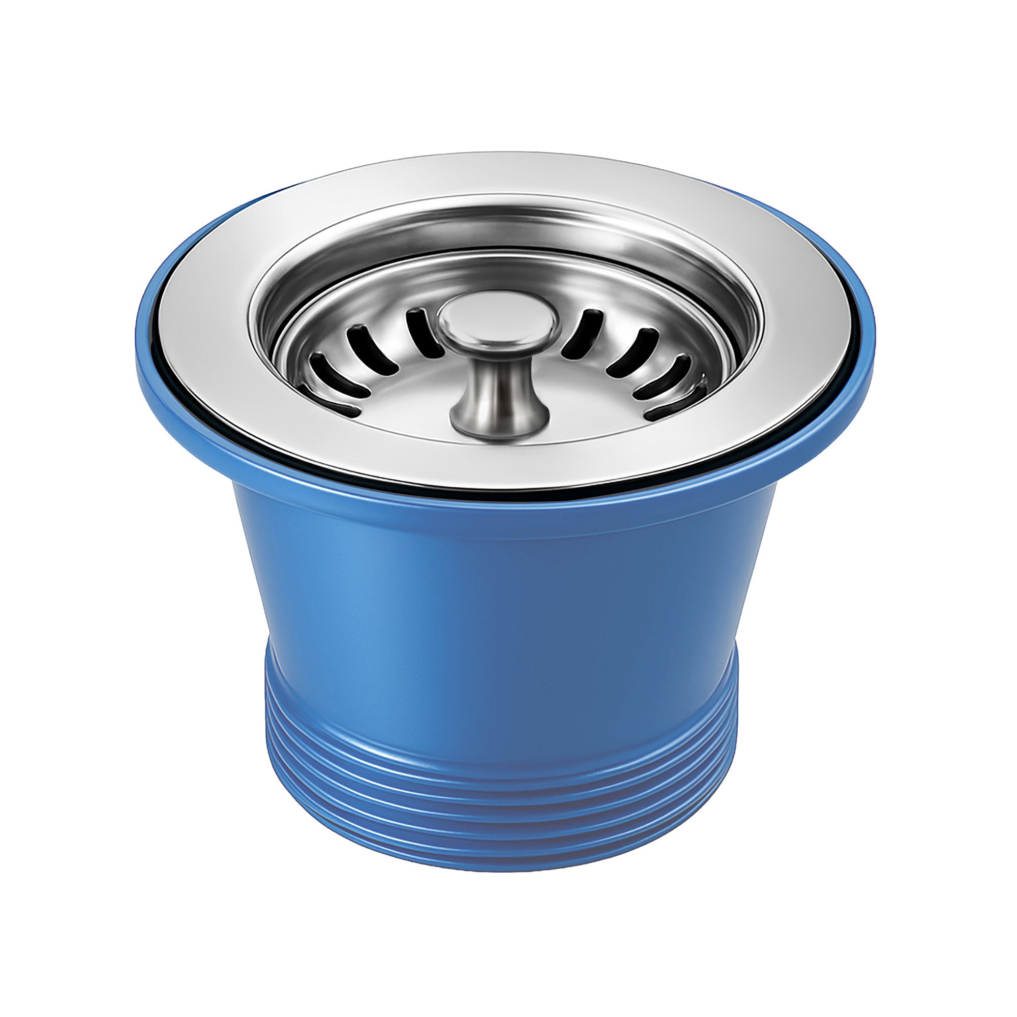 2-1/2" Stainless steel basket strainer with lift stopper in polished finish