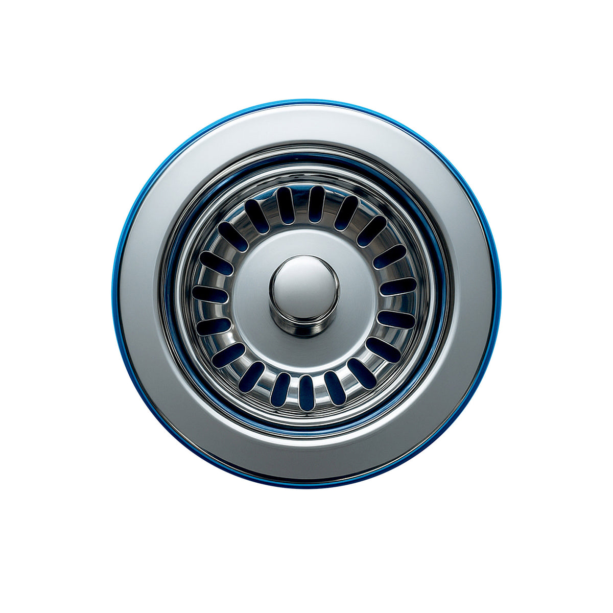 2-1/2&quot; Basket strainer with lift stopper in polished finish