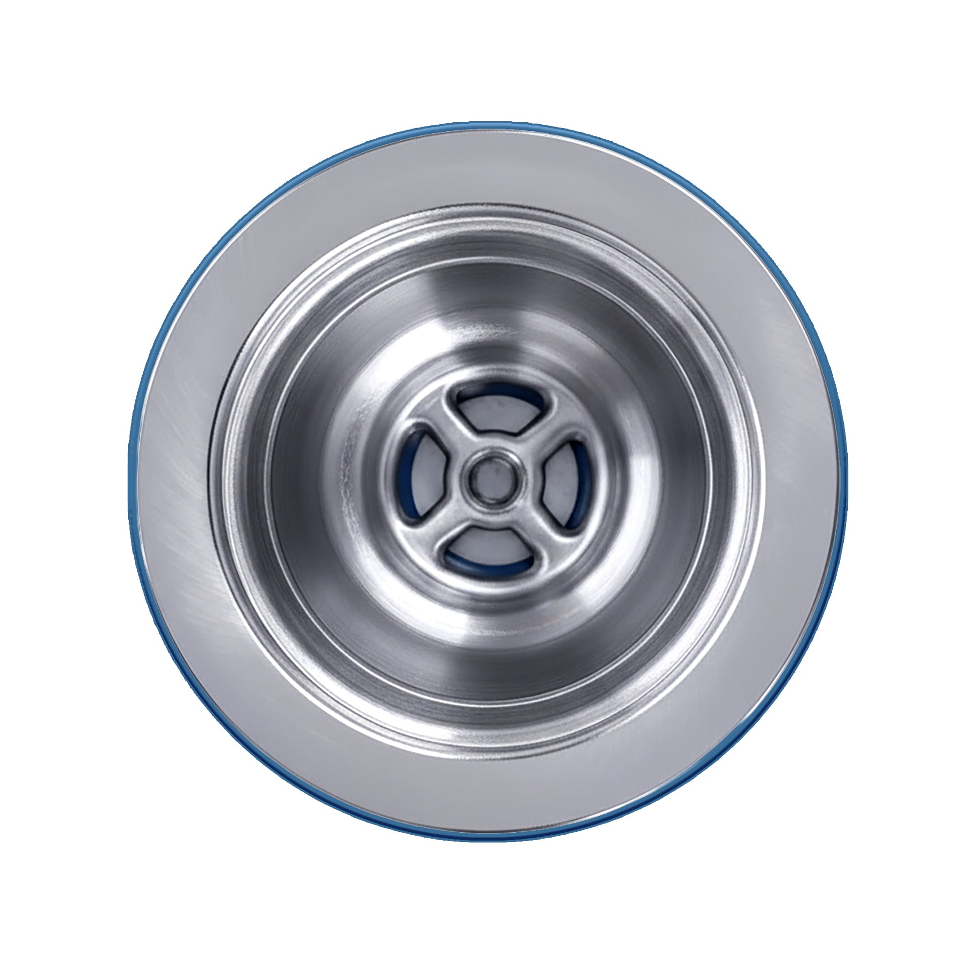 3-1/2" SOLID STAINLESS STEEL BASKET STRAINER WITH POLISHED FINISH AND deep removable basket