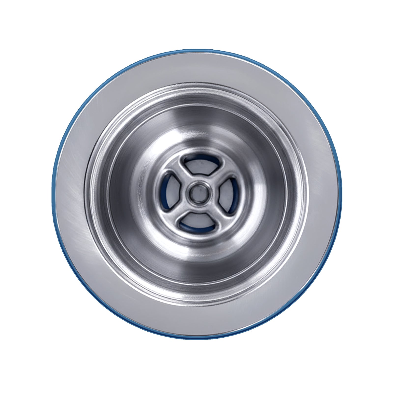 3-1/2" SOLID STAINLESS STEEL BASKET STRAINER WITH POLISHED FINISH AND deep removable basket