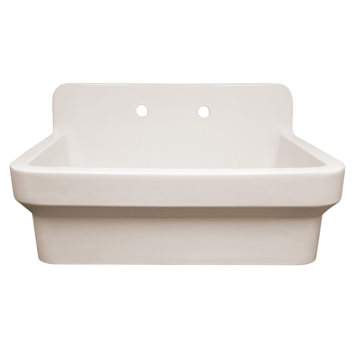 30&quot; single bowl fireclay kitchen/utility front apron sink with high backsplash and faucet drilling