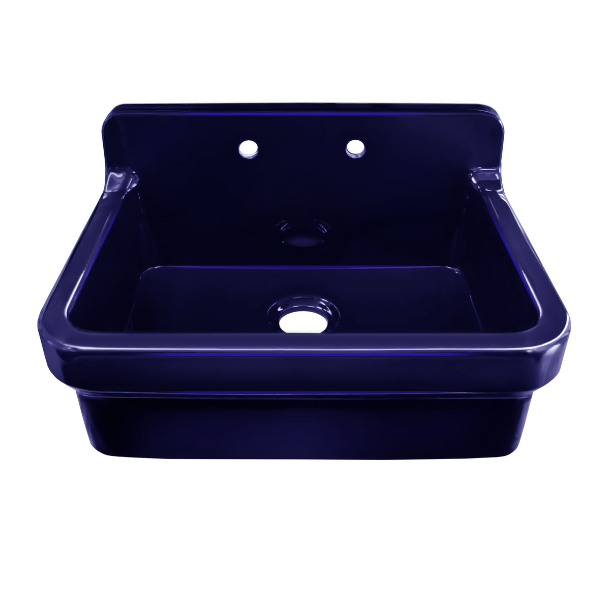 30&quot; single bowl fireclay kitchen/utility front apron sink with high backsplash and faucet drilling