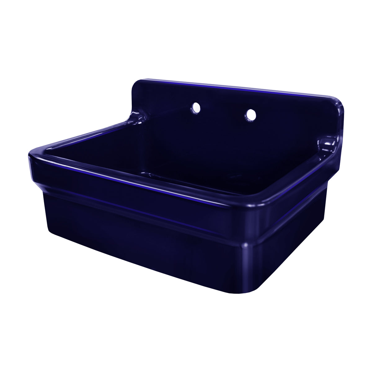 30&quot; single bowl fireclay kitchen/utility front apron sink with high backsplash and faucet drilling