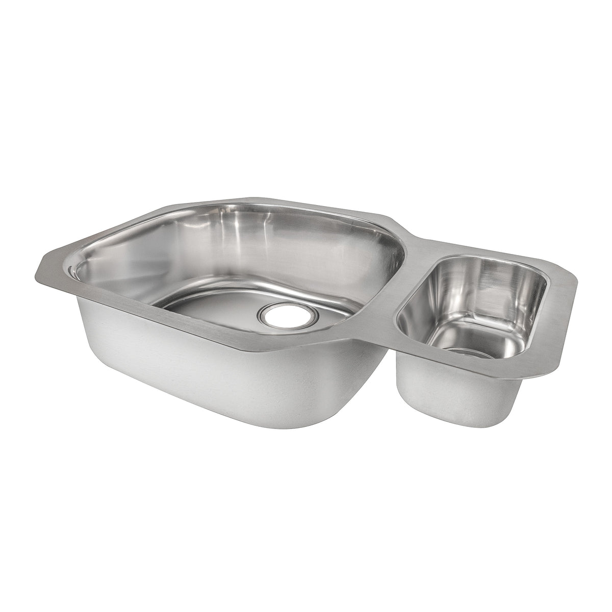 32&quot; Stainless Steel Double Bowl Undermount Sink with a Brushed Exterior and Polished Interior