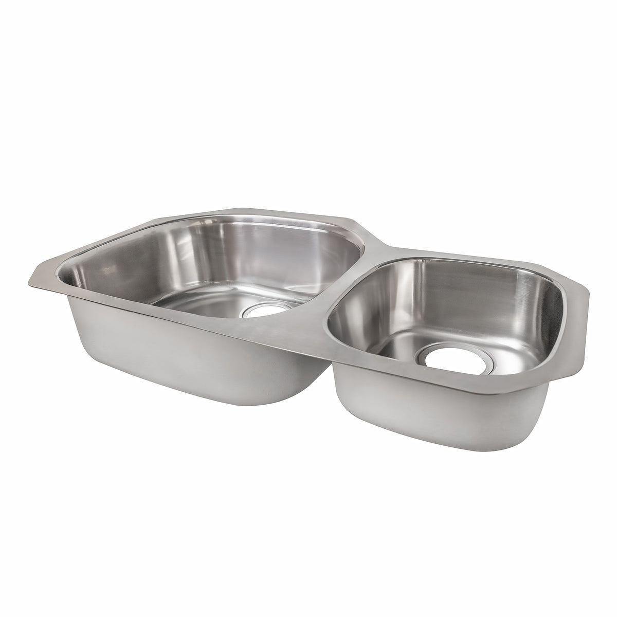 37&quot; Stainless Steel Double Bowl Undermount Sink with a Brushed Exterior and Polished Interior