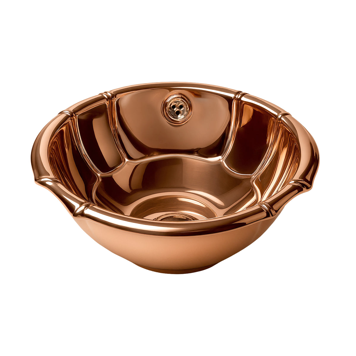 15" Bamboo Edge Drop-In Bath Basin with Overflow and a 1-1/4" Center Drain Location