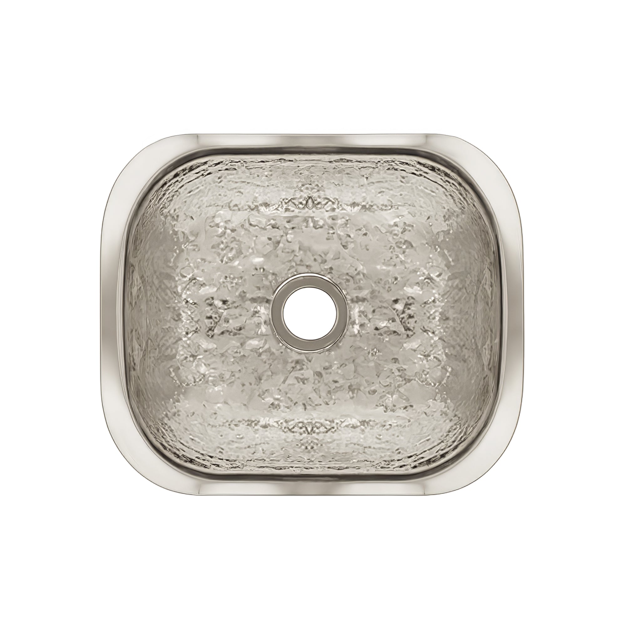 14" Rectangular Undermount Entertainment/Prep Sink with a Hammered Texture Surface