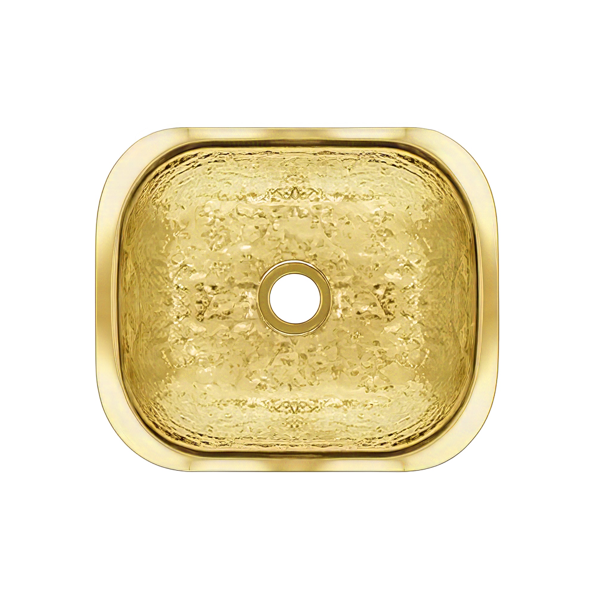 14" Rectangular Undermount Entertainment/Prep Sink with a Hammered Texture Surface