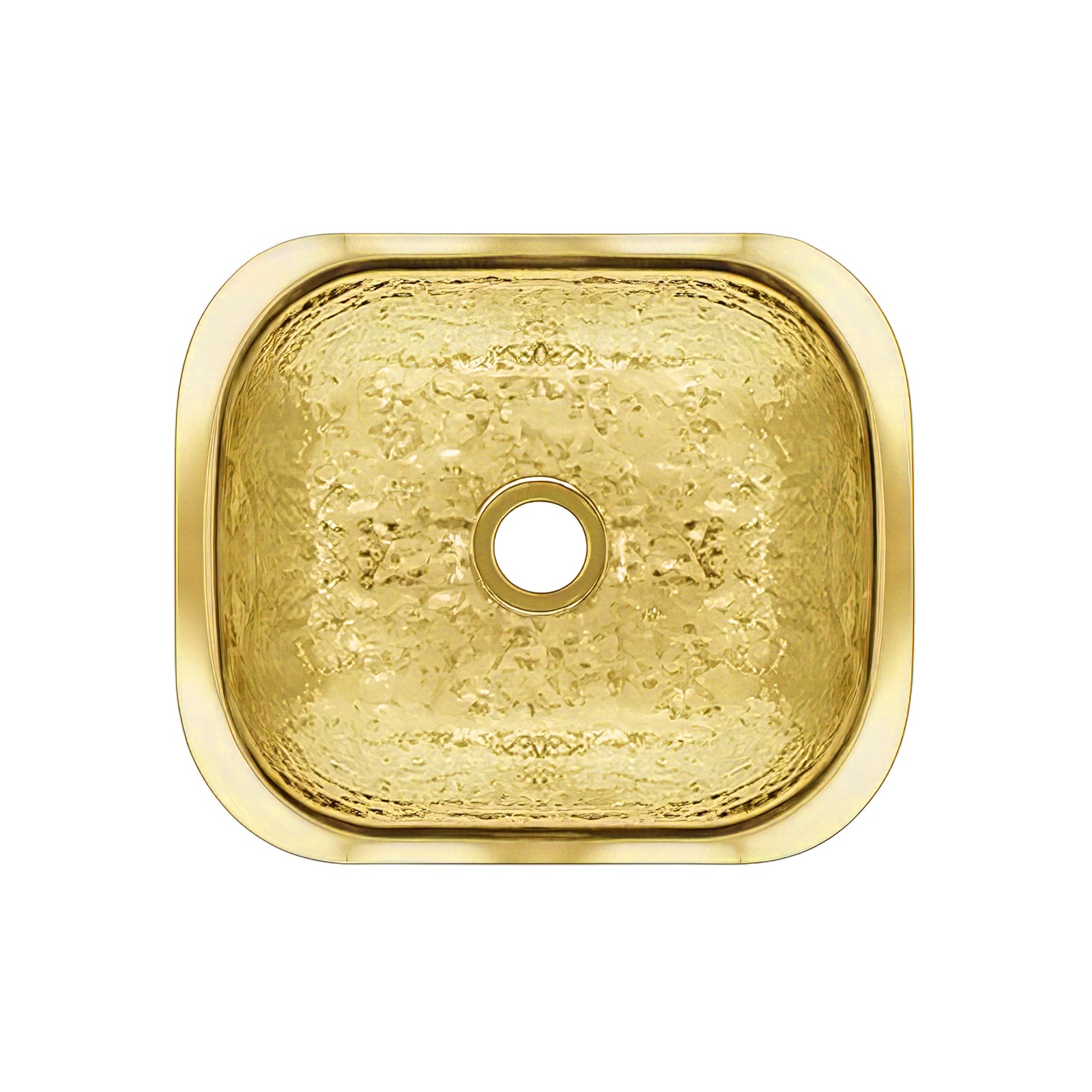 14" Rectangular Undermount Entertainment/Prep Sink with a Hammered Texture Surface