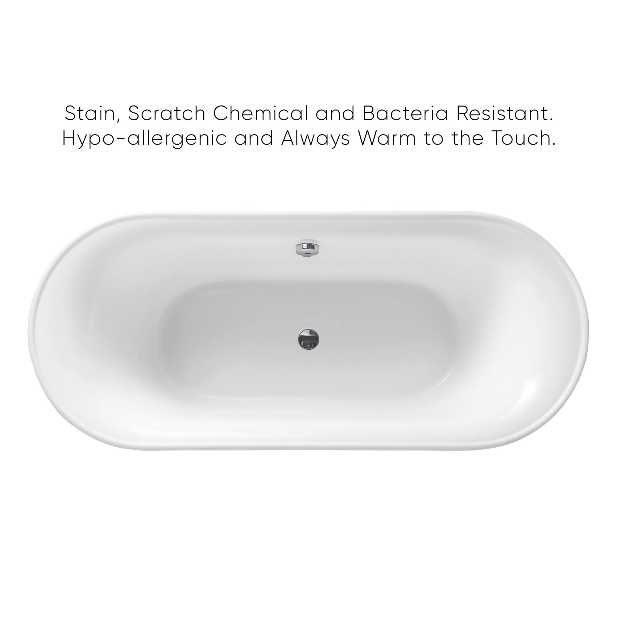 Oval Double Ended Freestanding Lucite Acrylic Bathtub