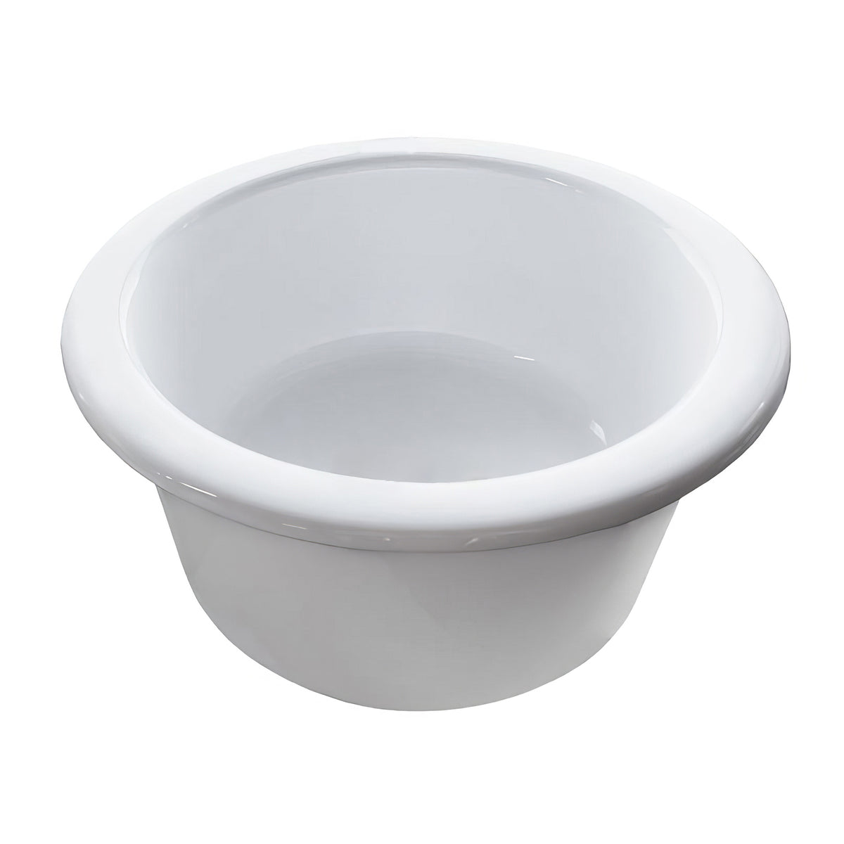 18&quot; Circular Undermount/ Drop-In Fireclay Kitchen Sink with Rear Center Drain Location