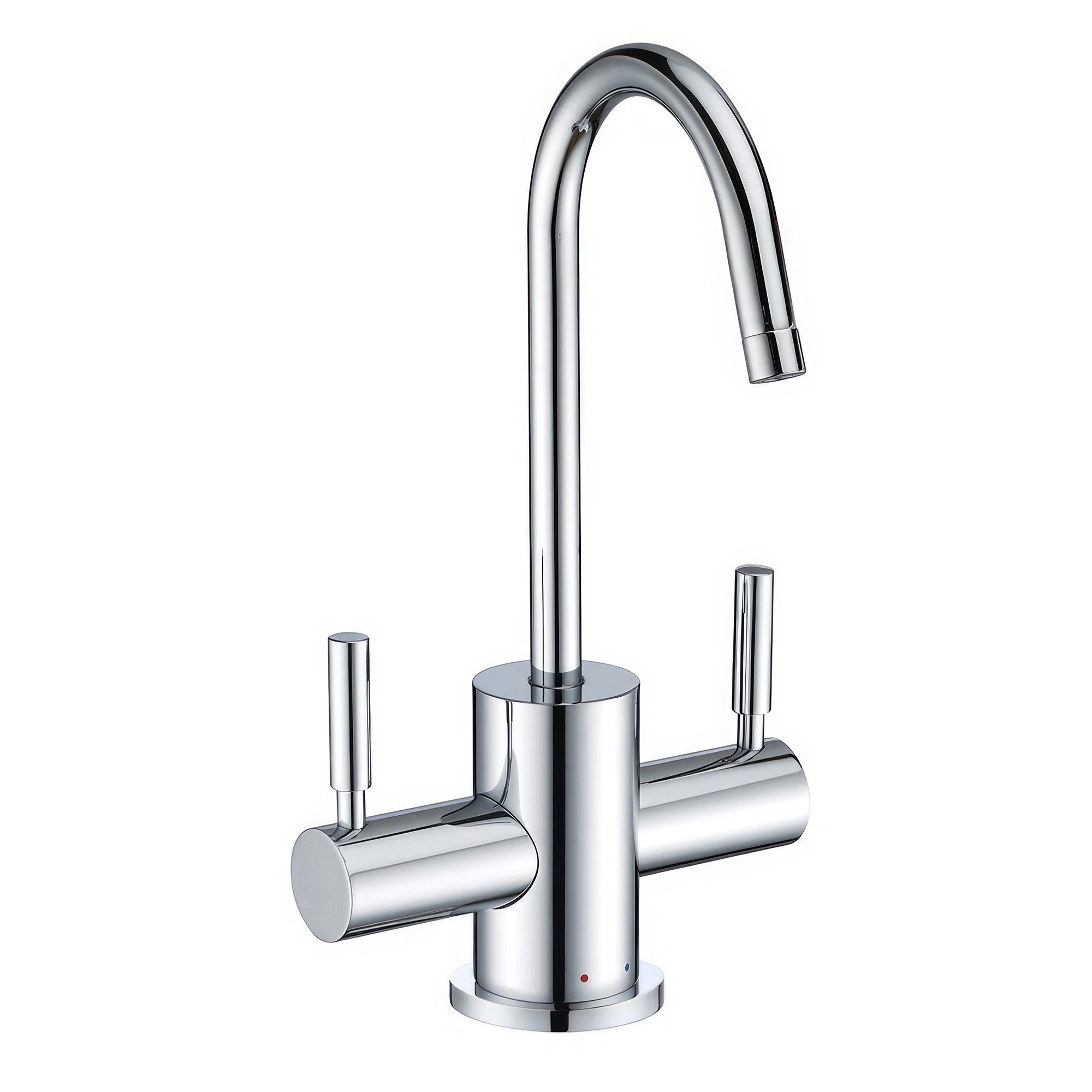 Point of Use Instant Hot/Cold Water Drinking Faucet with Gooseneck Swivel Spout