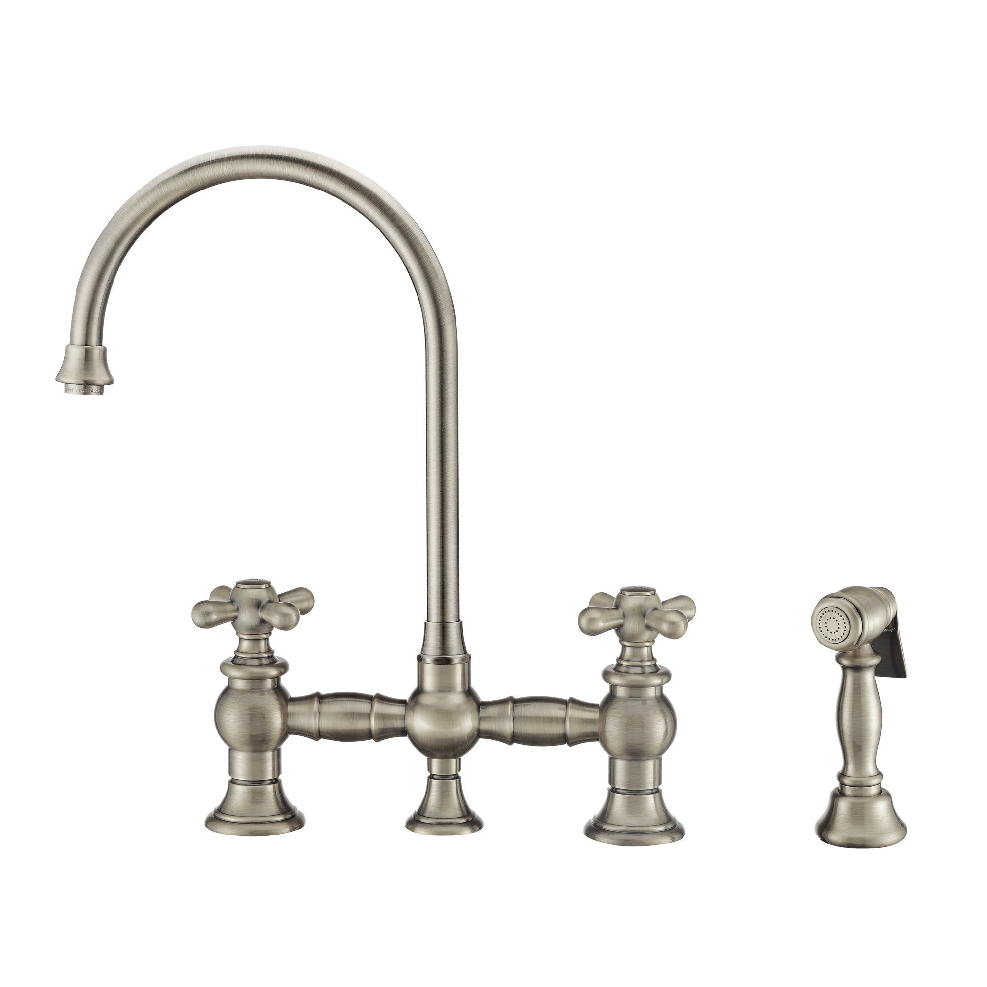 Gooseneck Bridge Style Kitchen Faucet