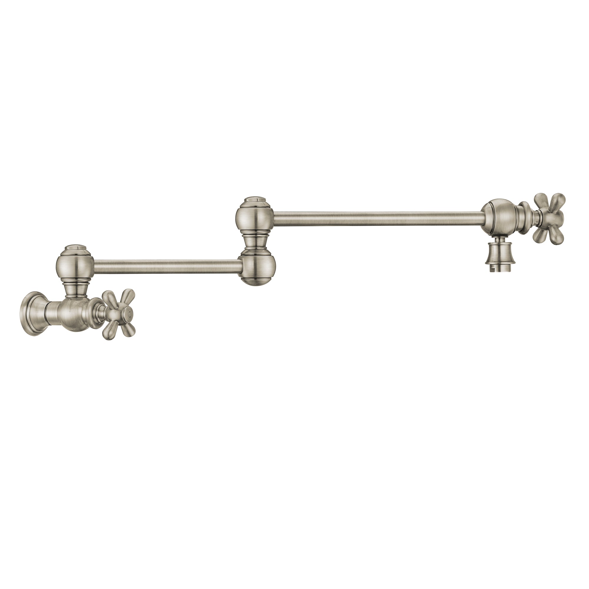 Wall Mount Retractable Swing Spout Pot Filler with Cross Handles