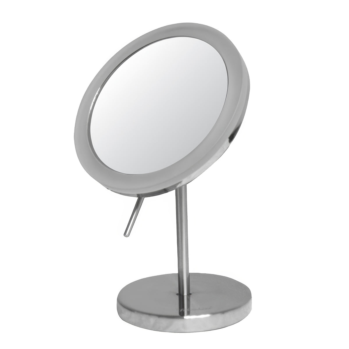 Round Freestanding Led 5X Magnified Mirror