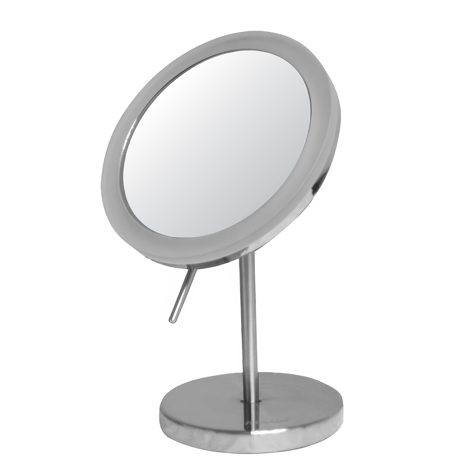 Round Freestanding Led 5X Magnified Mirror