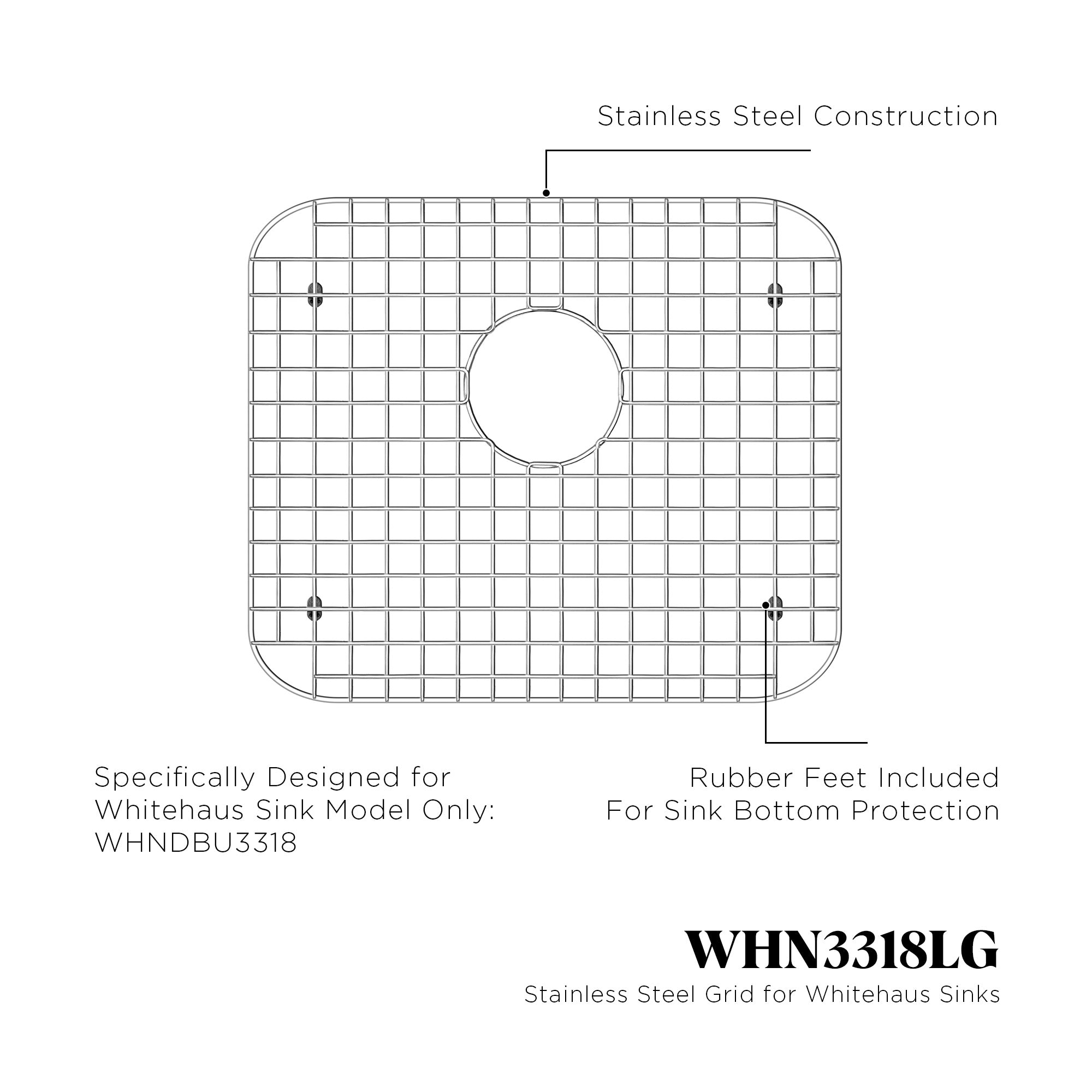 Stainless steel kitchen sink grid for sink model WHNDBU3318