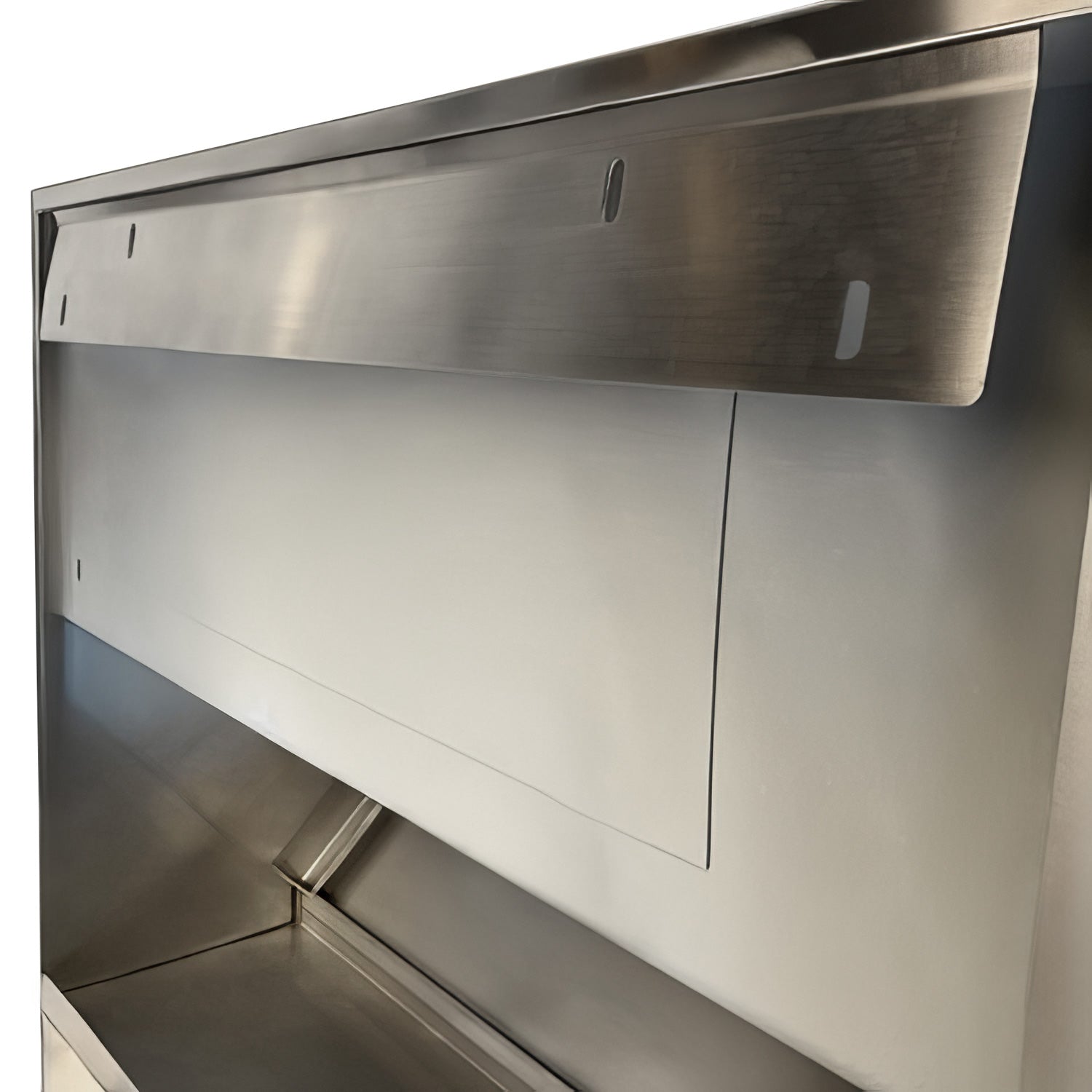 Brushed stainless steel commercial single bowl wall mount utility sink