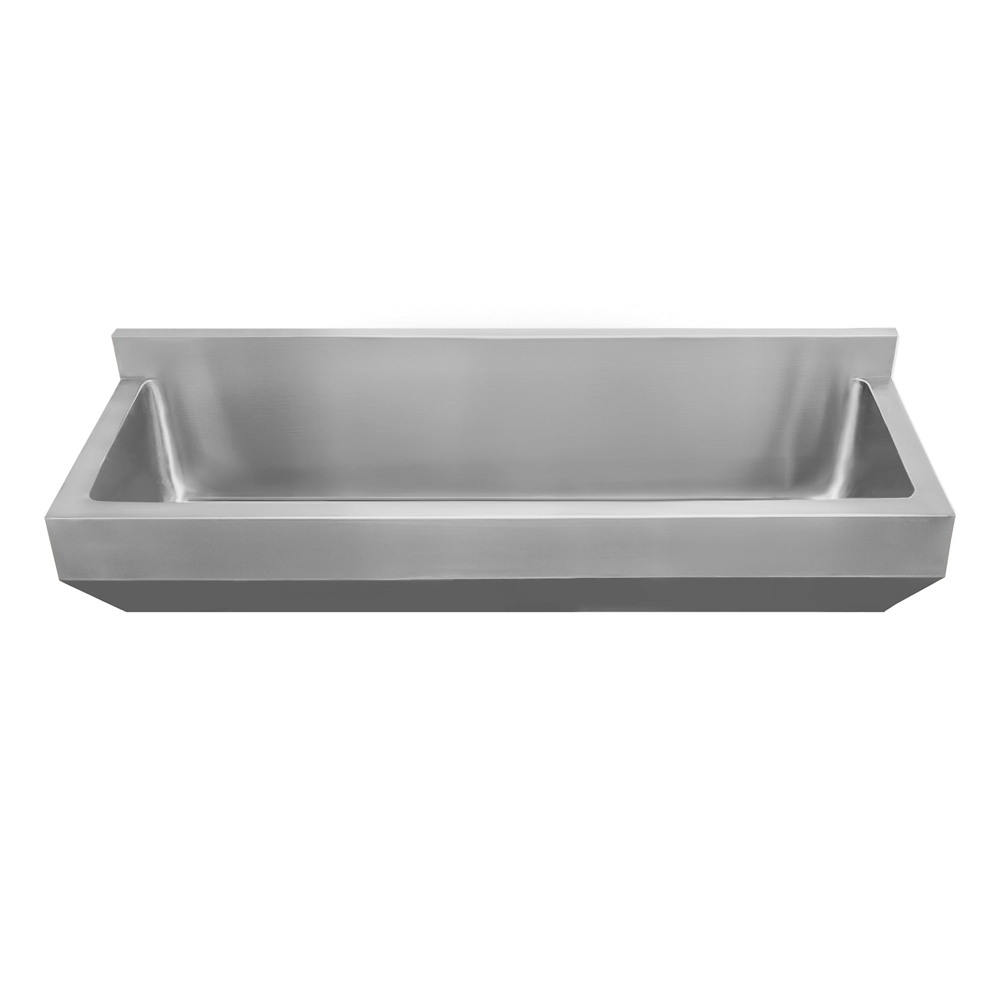 Brushed stainless steel commercial single bowl wall mount utility sink