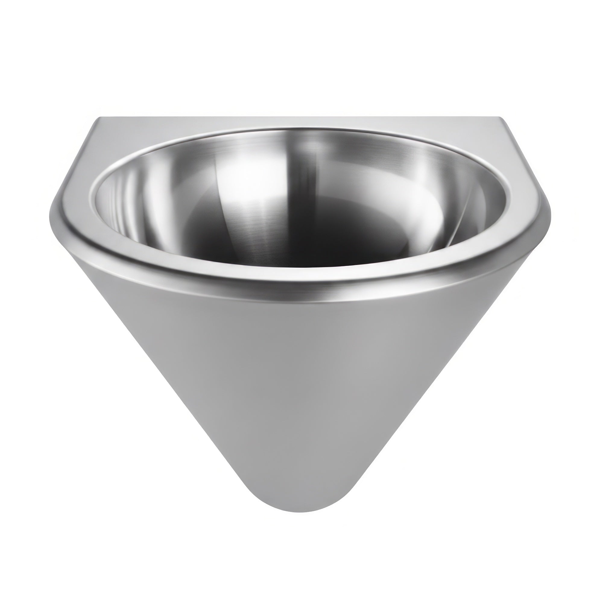 Brushed stainless steel commercial single bowl wall mount wash basin