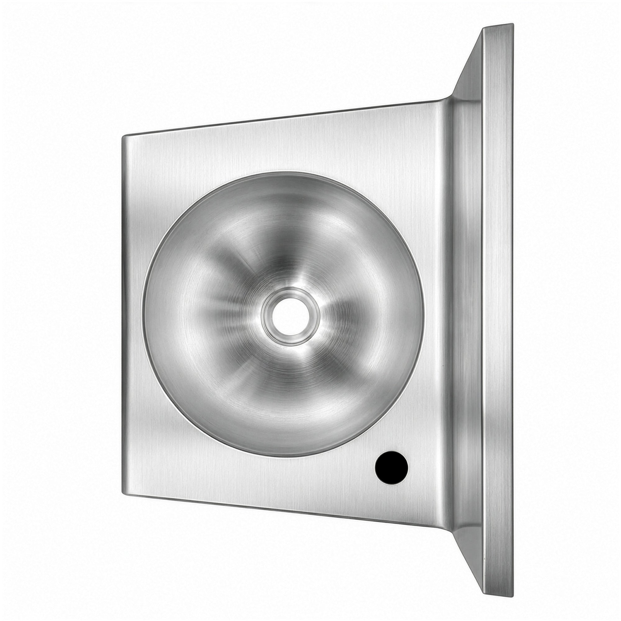 Brushed stainless steel commercial single bowl wall mount wash basin