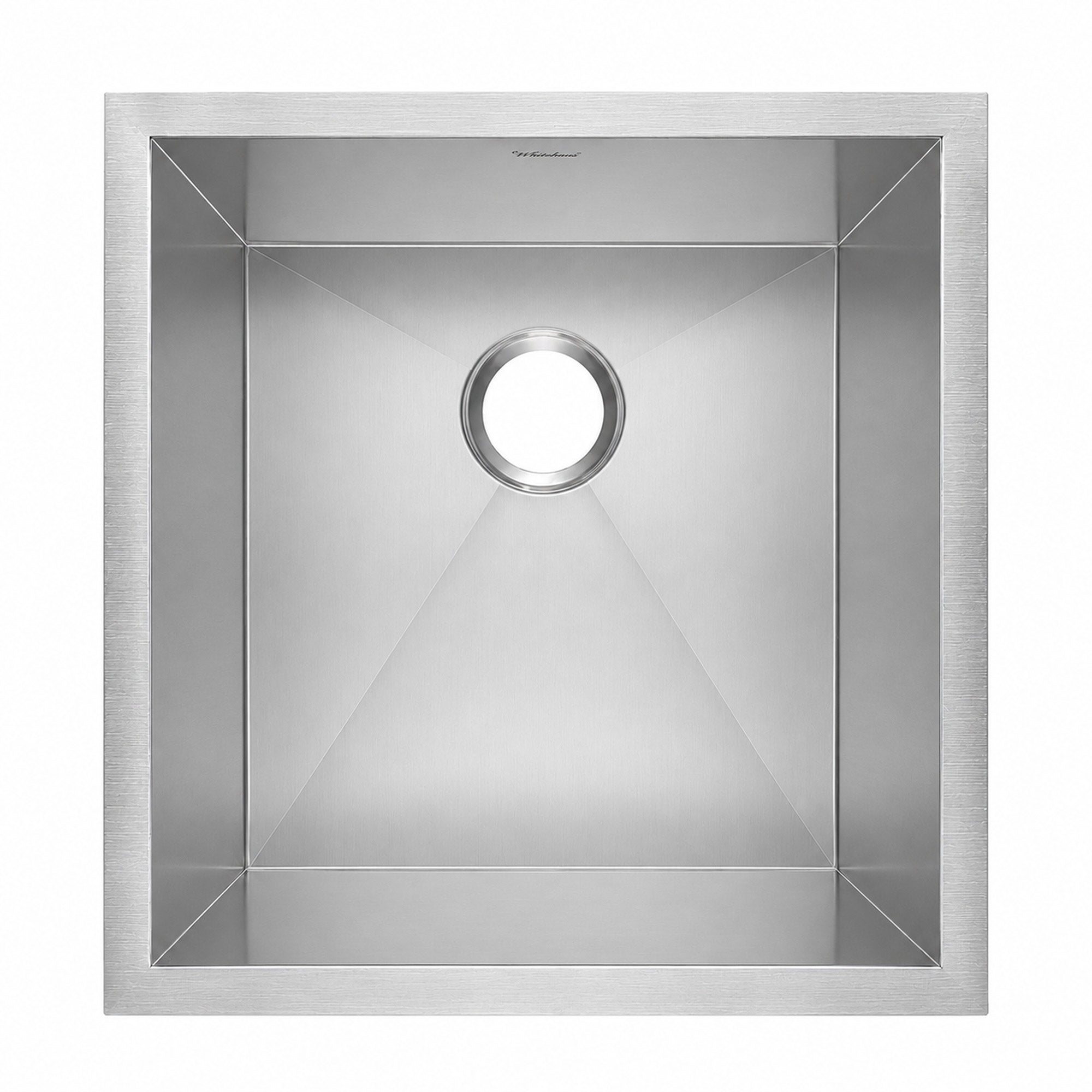 Brushed stainless steel commercial single bowl undermount sink