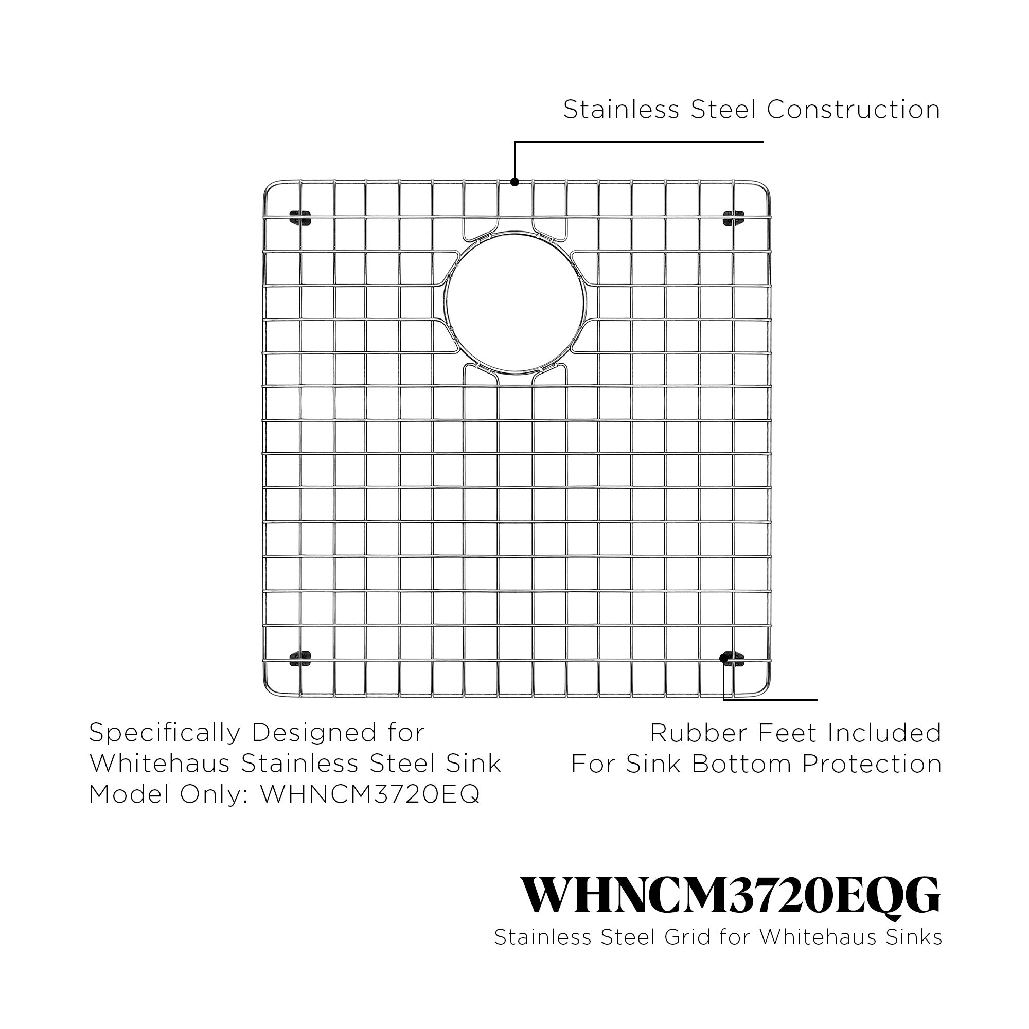 Stainless steel kitchen sink grid for model WHNCM3720EQ