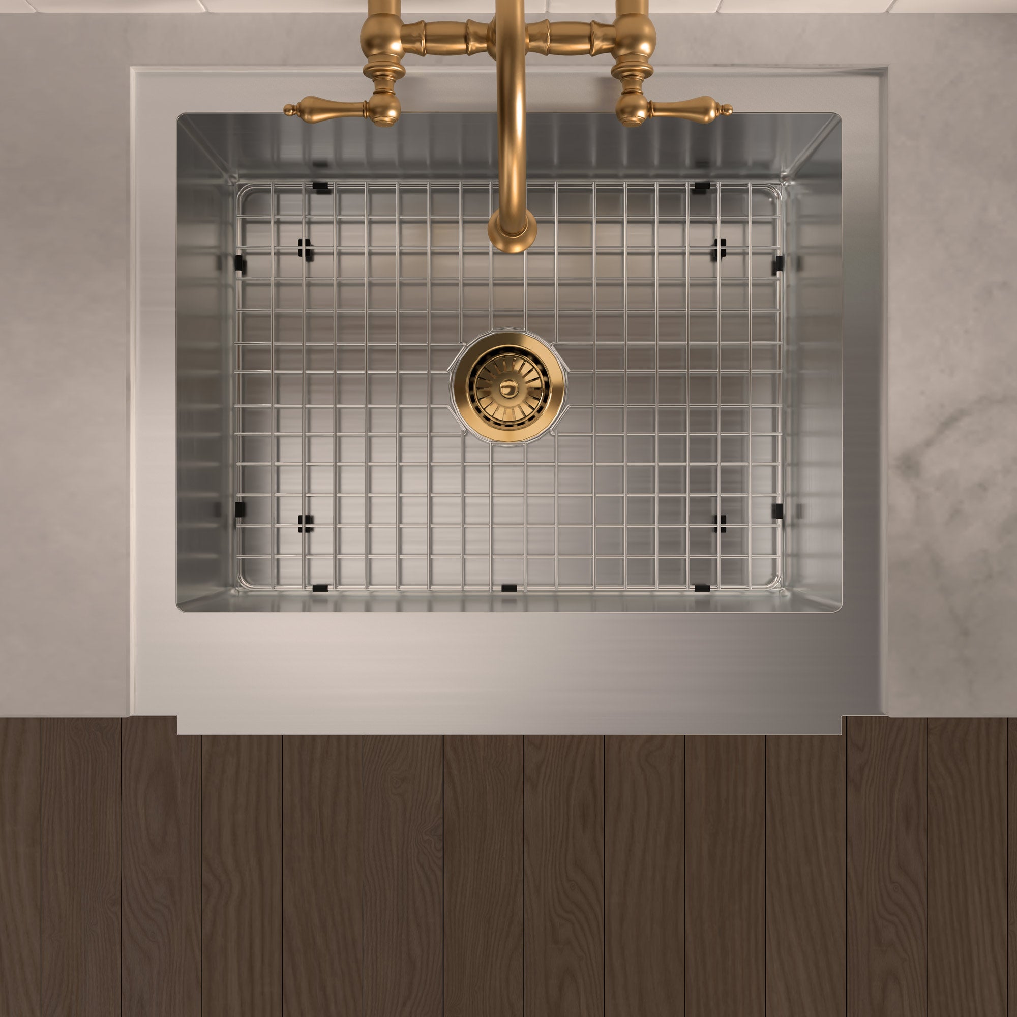 Stainless steel kitchen sink grid for sink model WHNCMAP3026