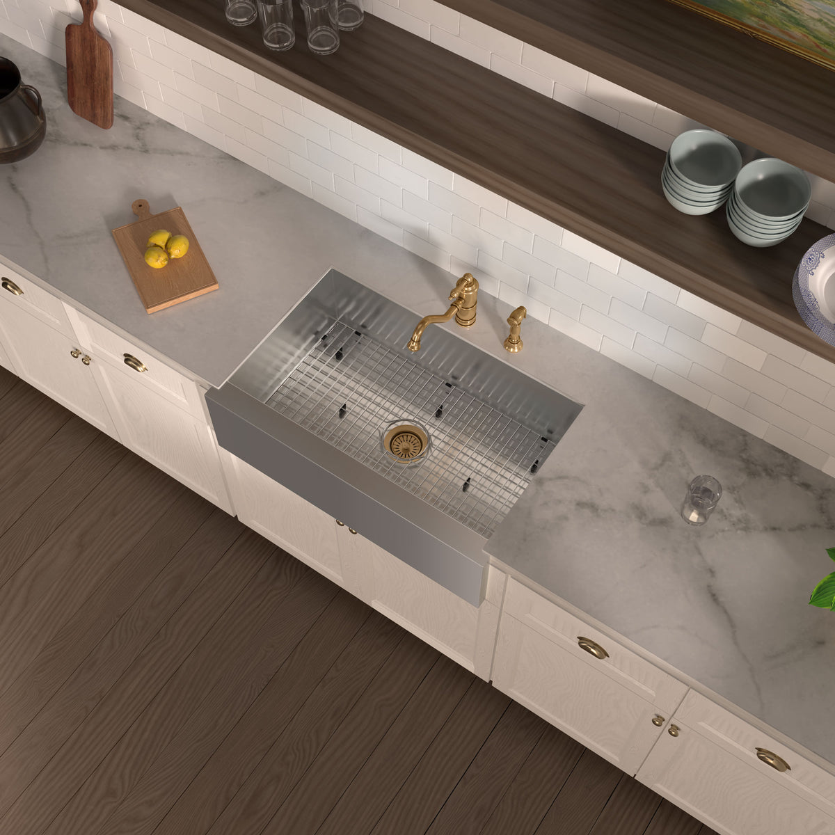 Stainless steel kitchen sink grid for model WHNCMAP3321