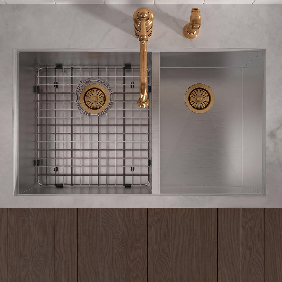 Stainless steel kitchen sink grid for model WHNCMD3320