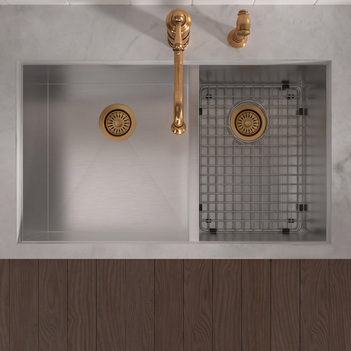 Stainless steel kitchen sink grid for model WHNCMD3320