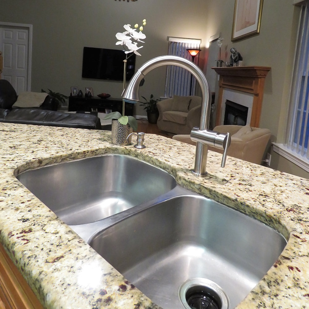 32" Brushed Stainless Steel Double Bowl Undermount Sink