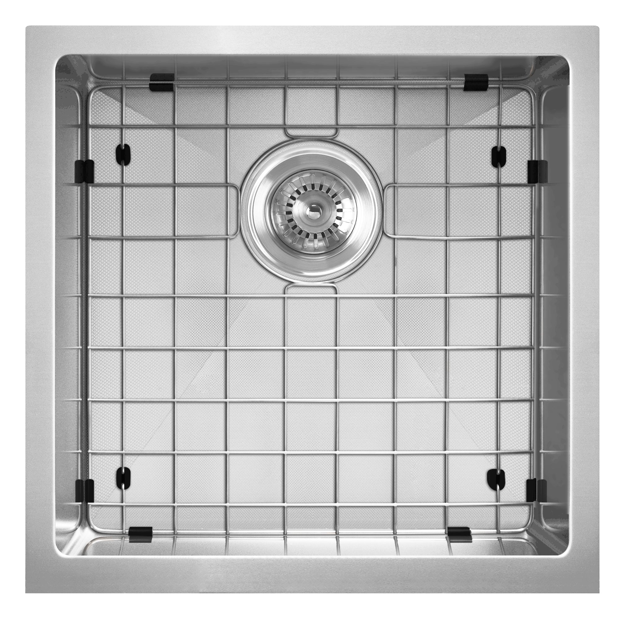 Undermount/Drop-In Single Bowl Stainless Steel Kitchen Sink Set: 16 Gauge, Linen Textured Inner Bowl