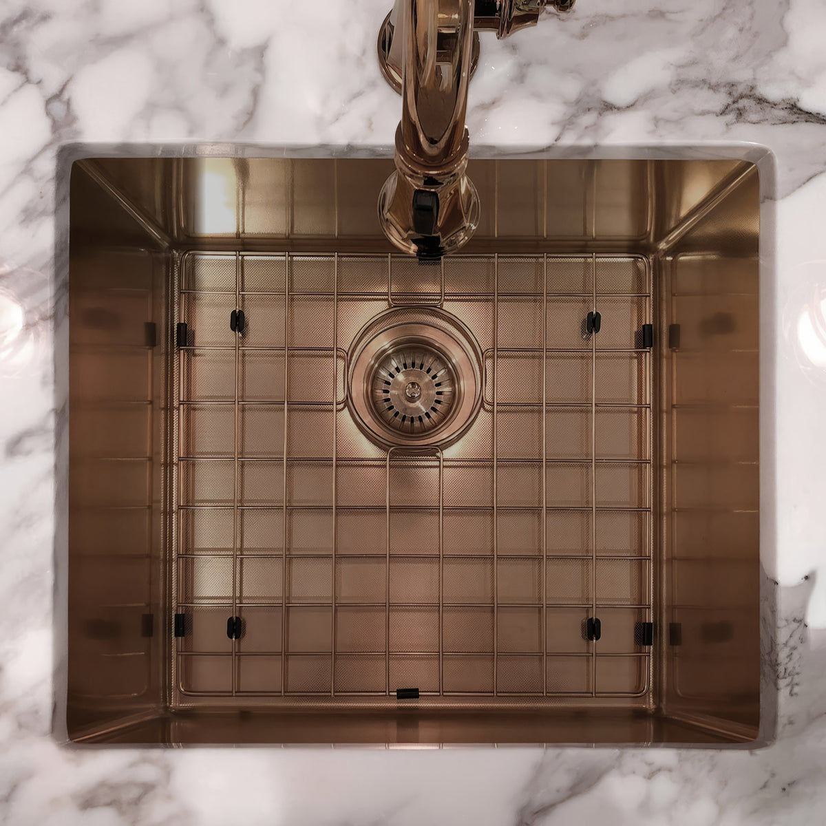 Undermount/Drop-In Single Bowl Stainless Steel Kitchen Sink Set: 16 Gauge, Linen Textured Inner Bowl