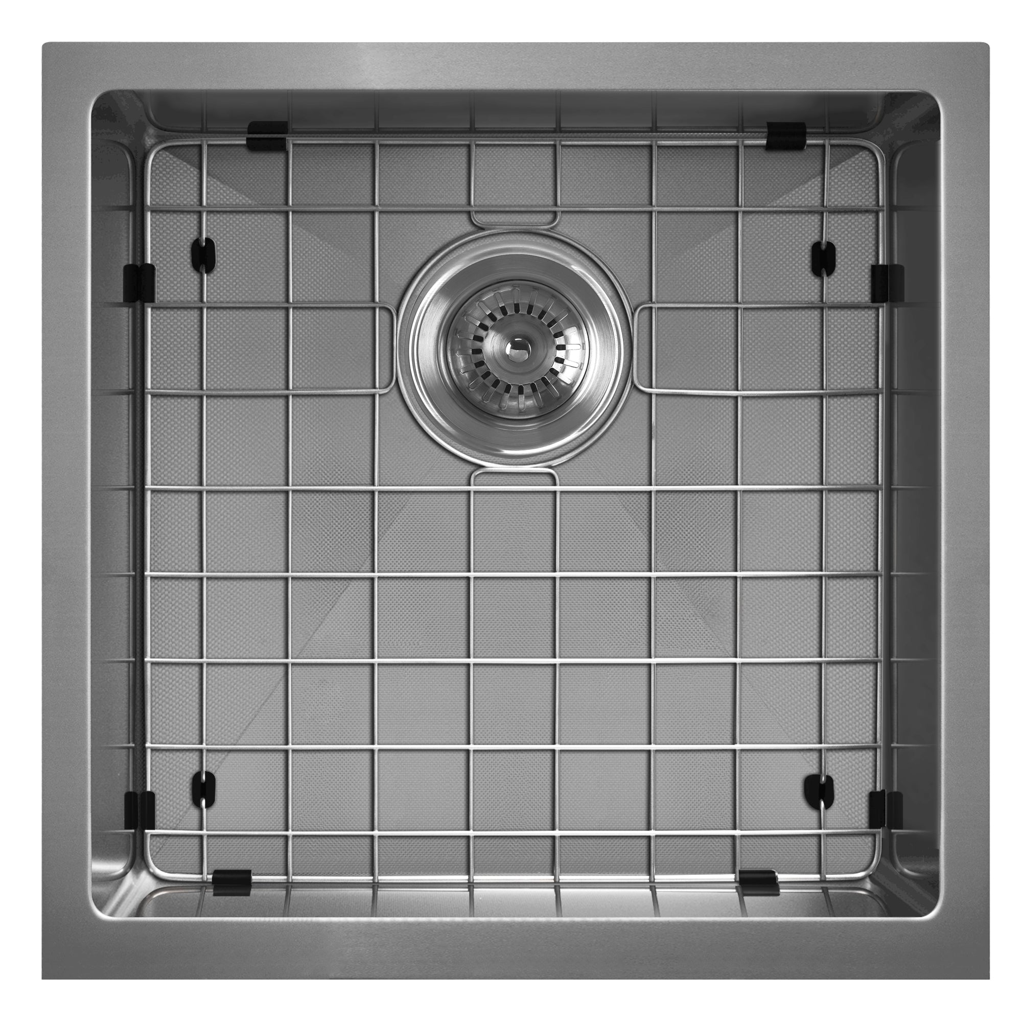 Undermount/Drop-In Single Bowl Stainless Steel Kitchen Sink Set: 16 Gauge, Linen Textured Inner Bowl