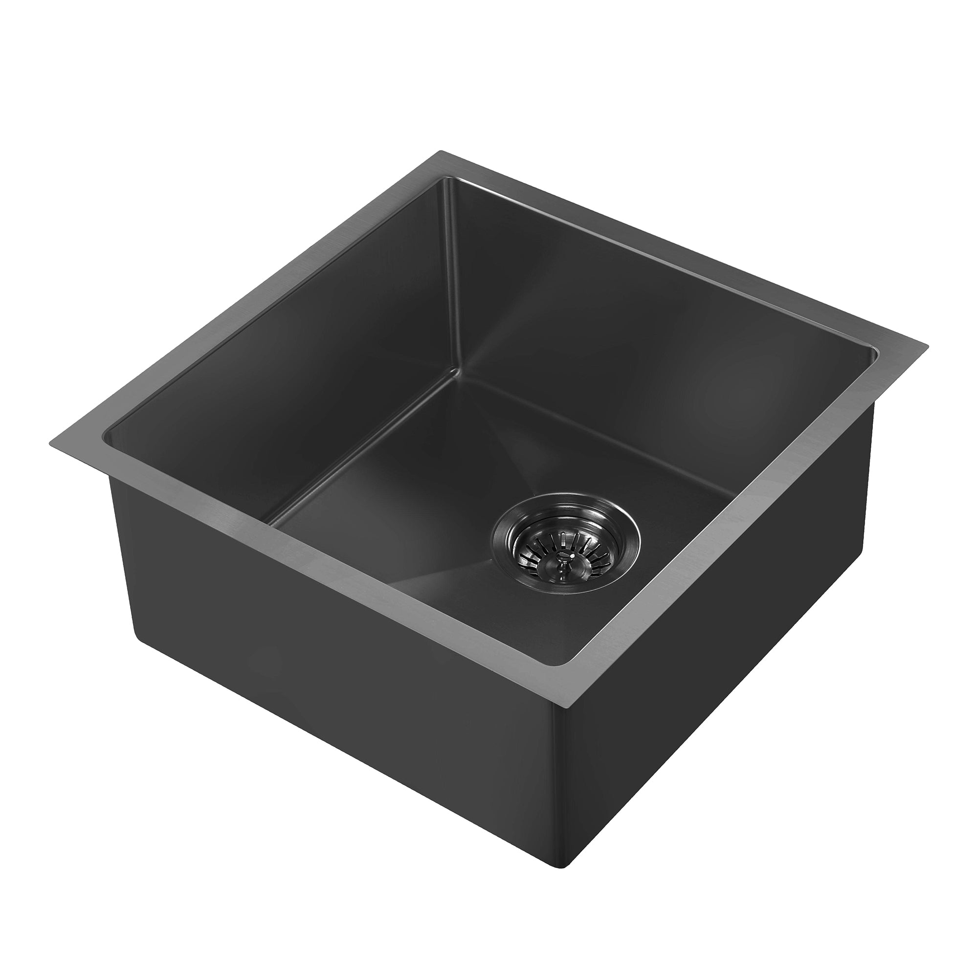 Undermount/Drop-In Single Bowl Stainless Steel Kitchen Sink Set: 16 Gauge, Linen Textured Inner Bowl