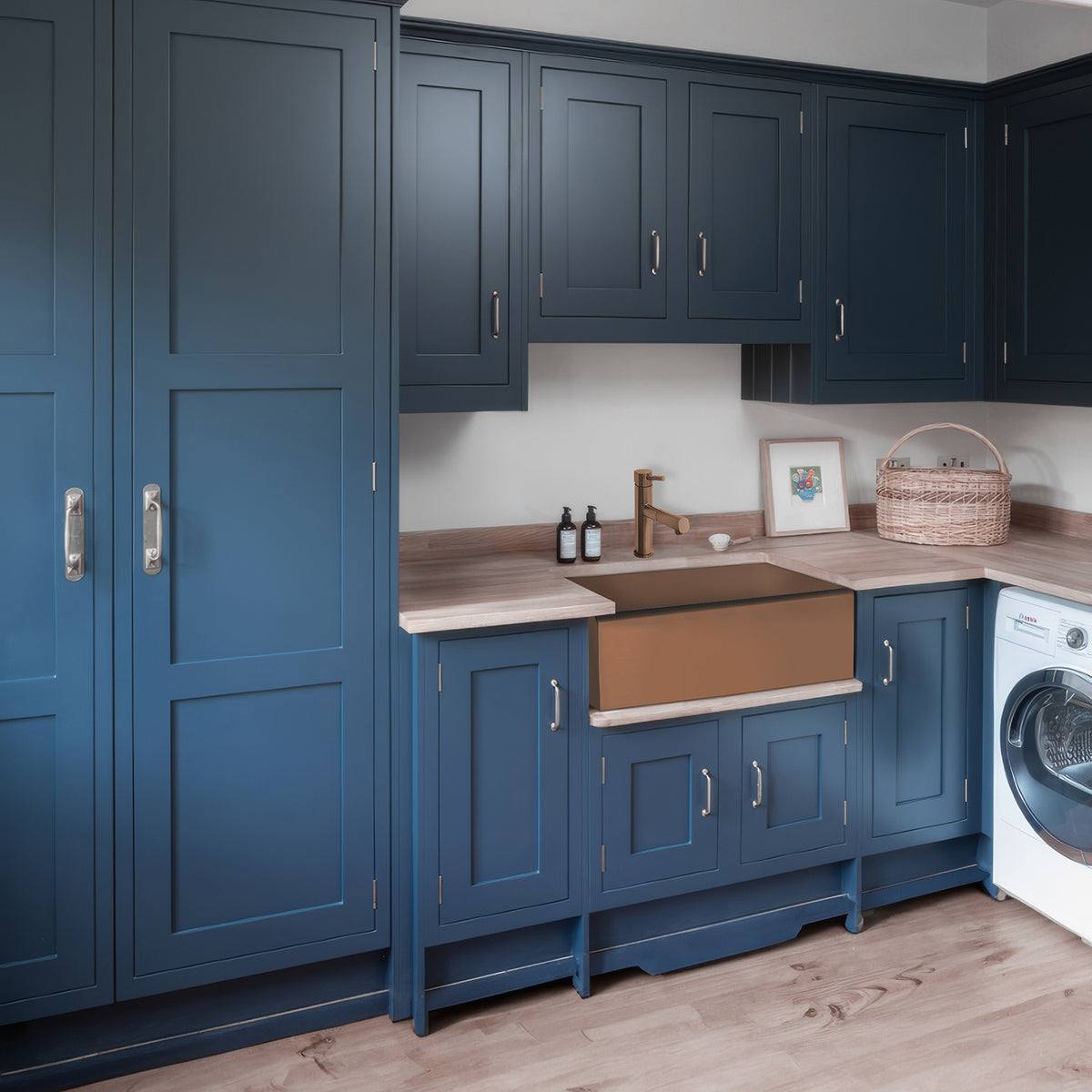 30&quot; Undermount Front Apron Single Bowl 16 Gauge Stainless Steel Kitchen Sink Set