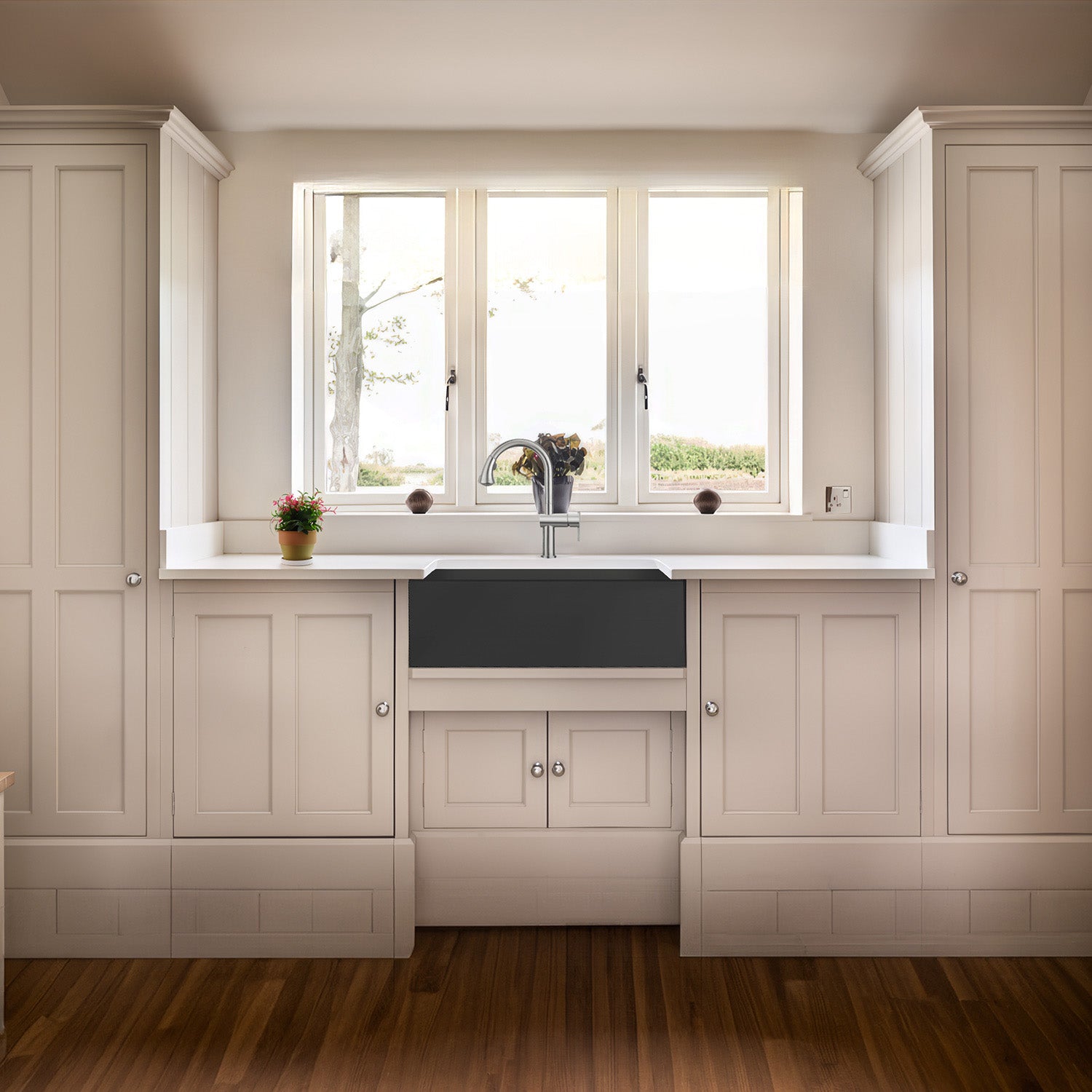 30" Undermount Front Apron Single Bowl 16 Gauge Stainless Steel Kitchen Sink Set