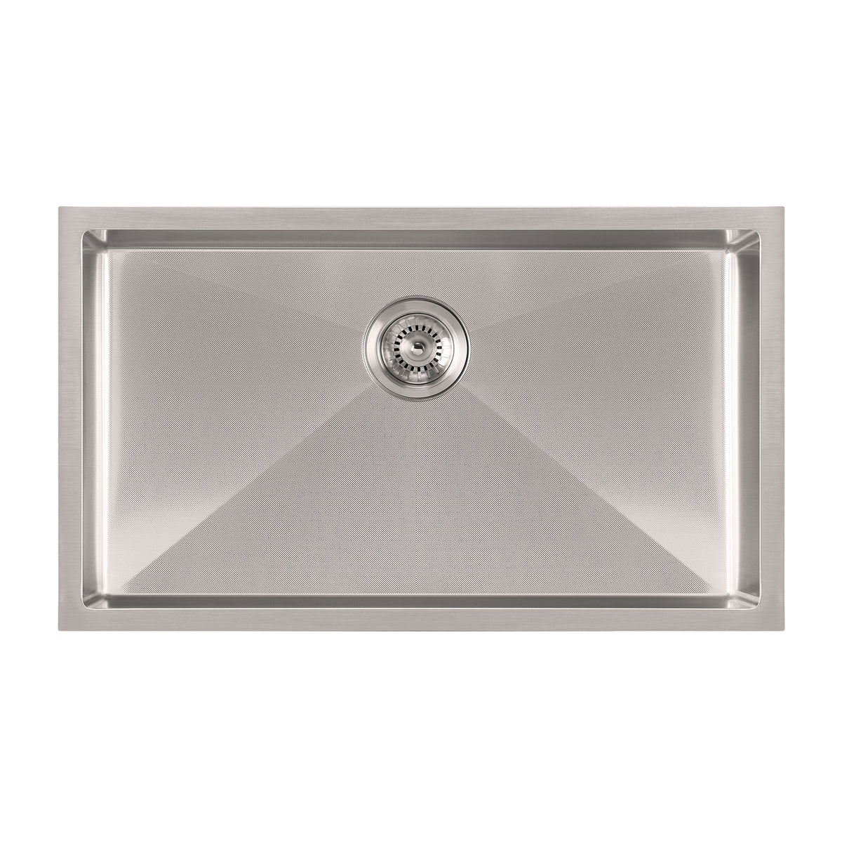 Undermount/Drop-In Single Bowl Stainless Steel Kitchen Sink Set: 16 Gauge, Linen Textured Inner Bowl