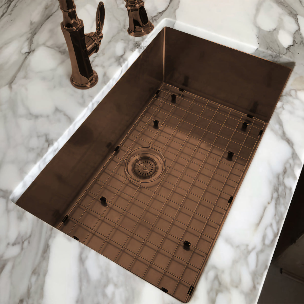 Undermount/Drop-In Single Bowl Stainless Steel Kitchen Sink Set: 16 Gauge, Linen Textured Inner Bowl