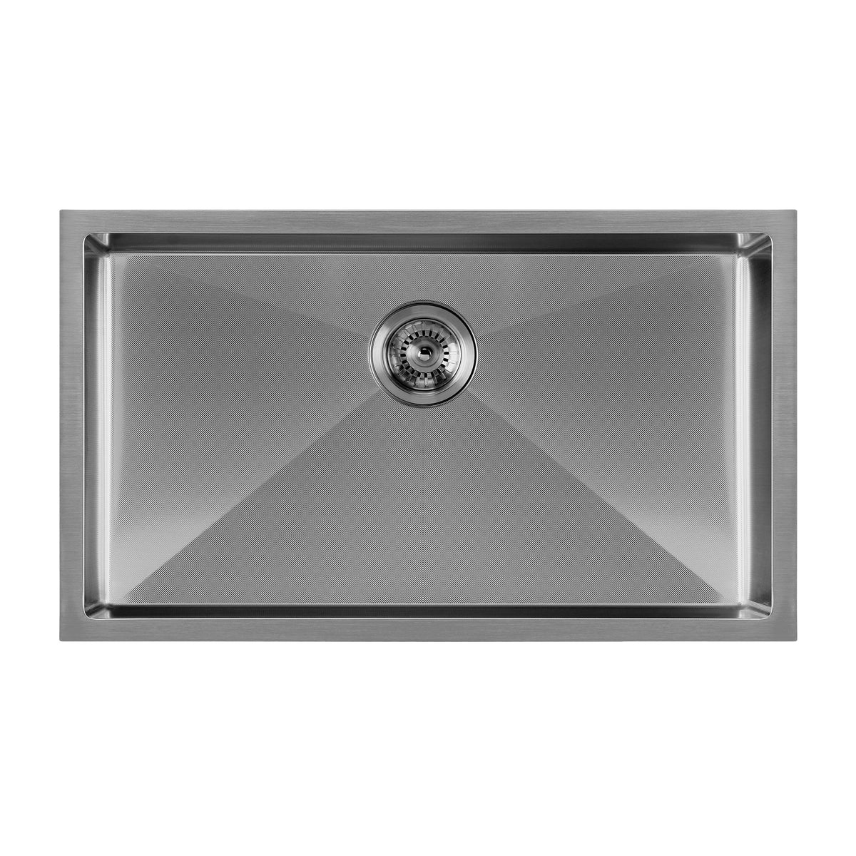 Undermount/Drop-In Single Bowl Stainless Steel Kitchen Sink Set: 16 Gauge, Linen Textured Inner Bowl