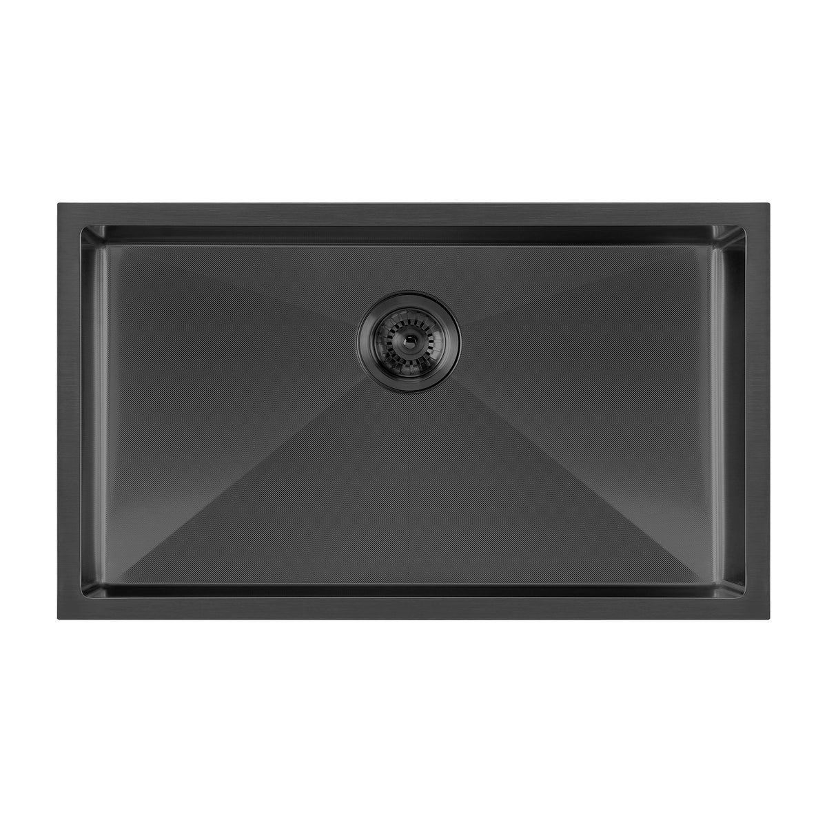 Undermount/Drop-In Single Bowl Stainless Steel Kitchen Sink Set: 16 Gauge, Linen Textured Inner Bowl