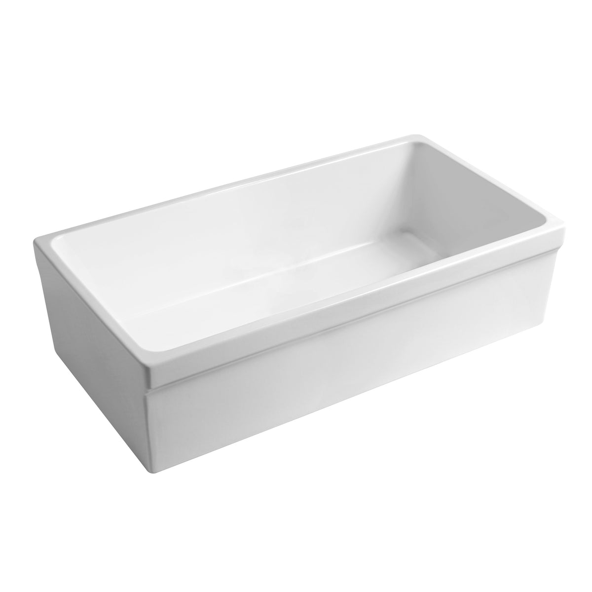 Reversible single bowl fireclay kitchen sinks: 2½” lip, 2” lip front apron